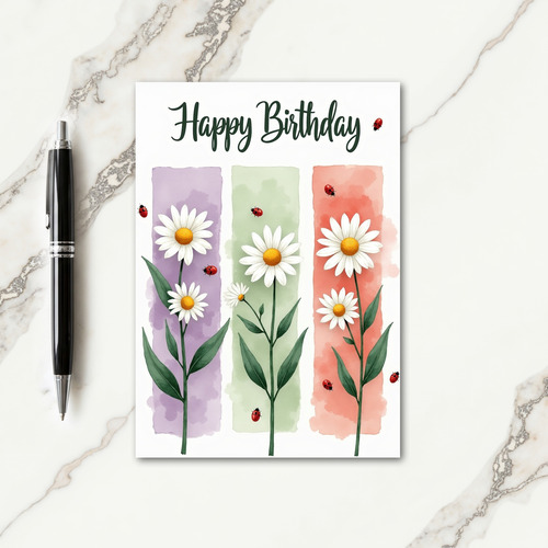 Daisy Blossom Birthday Card