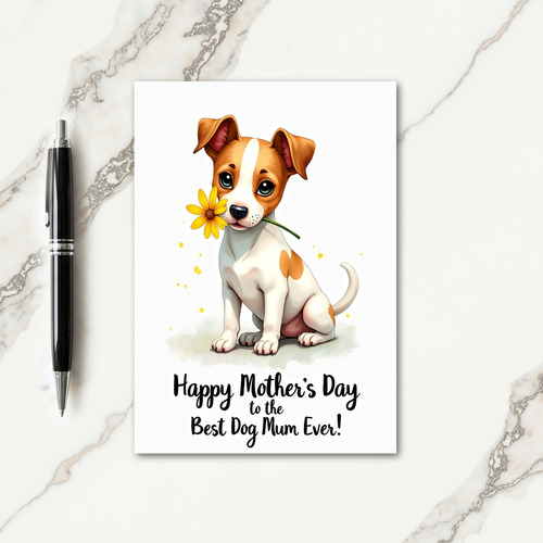 Daisy Dog Mothers Day Card