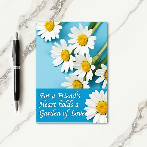 Daisy Friends Heart Garden Card