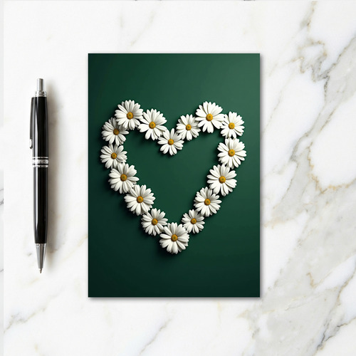 Daisy Heart Love Message Card