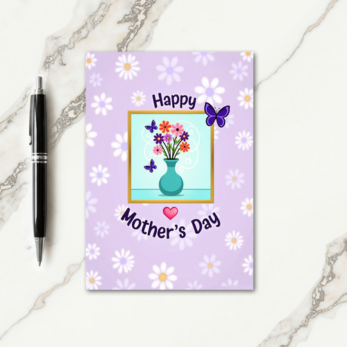 Daisy Lavender Pattern Card