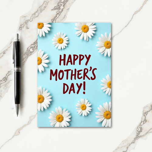Daisy Pattern Mothers Day Card