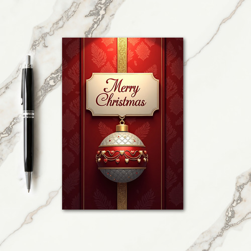 Damask Christmas Card