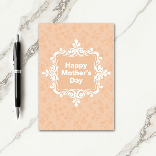 Damask Peach Celebration Card