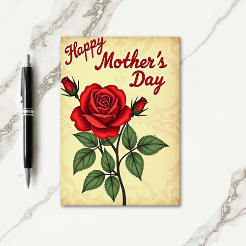 Damask Rose Celebration Card