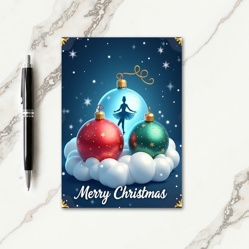 Dancer Ornament Christmas Card