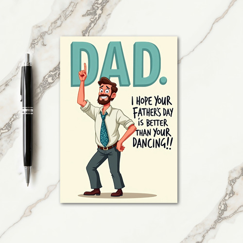 Dancing Dad Fathers Day Card
