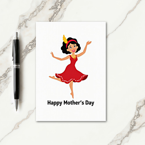 Dancing Mothers Day Illustration Card