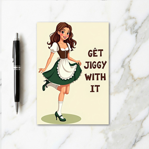 Dancing Woman Fun Times Card