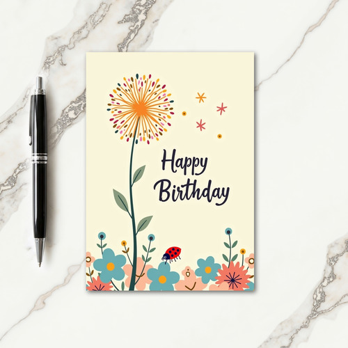 Dandelion Festive Card