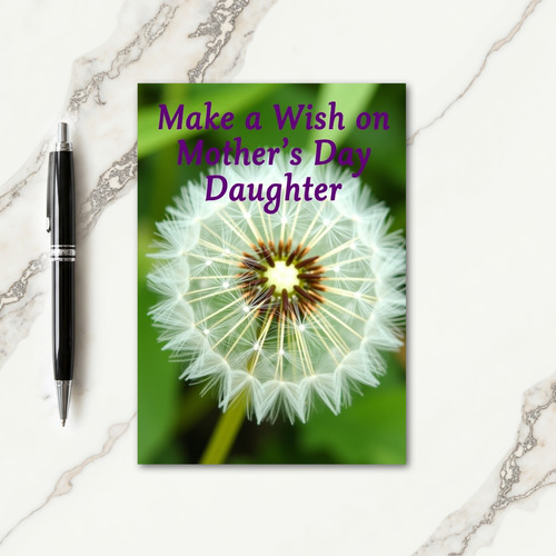 Dandelion Wish Mothers Day Card