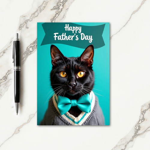 Dapper Cats Fathers Day Card
