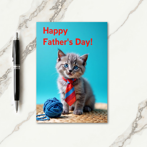 Dapper Fathers Day Feline Card
