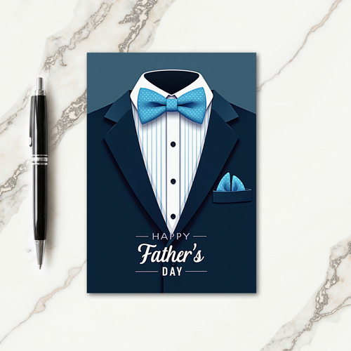 Dapper Fathers Day Illustration Card
