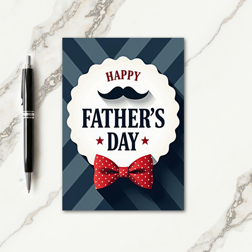 Dapper Fathers Day Plaque Card