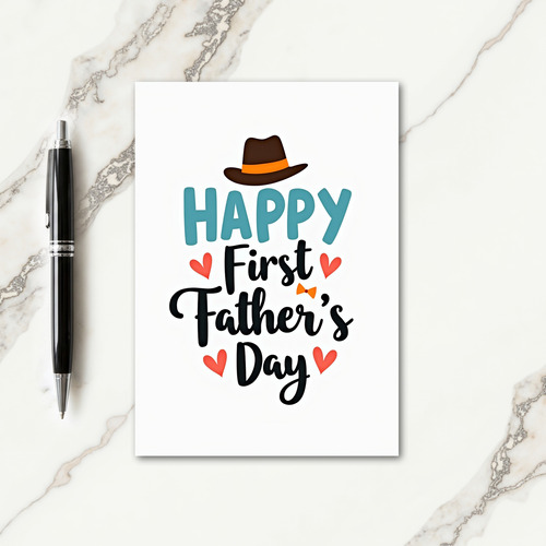 Dapper First Fathers Day Card