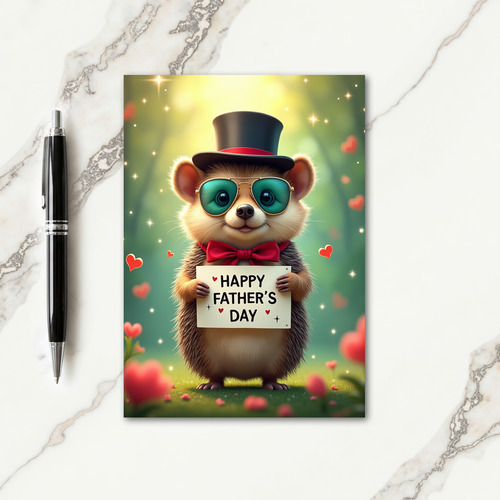 Dapper Furry Fathers Day Card