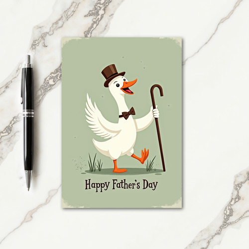 Dapper Goose Fathers Day Card
