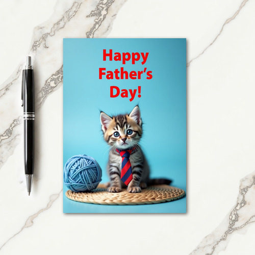 Dapper Kitten Fathers Day Card