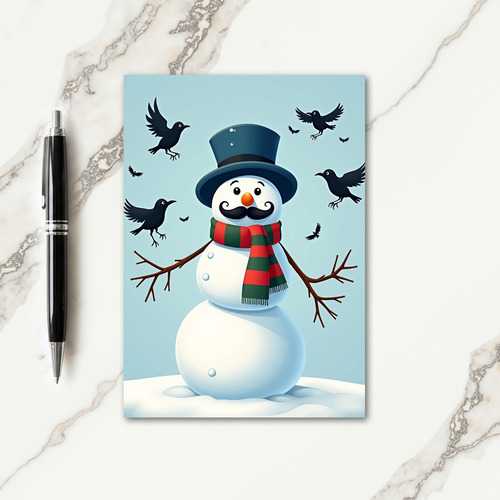 Dapper Snowman Christmas Card