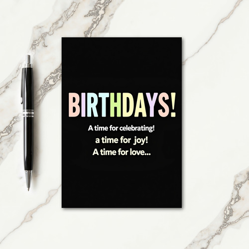 Dark Background Birthday Card