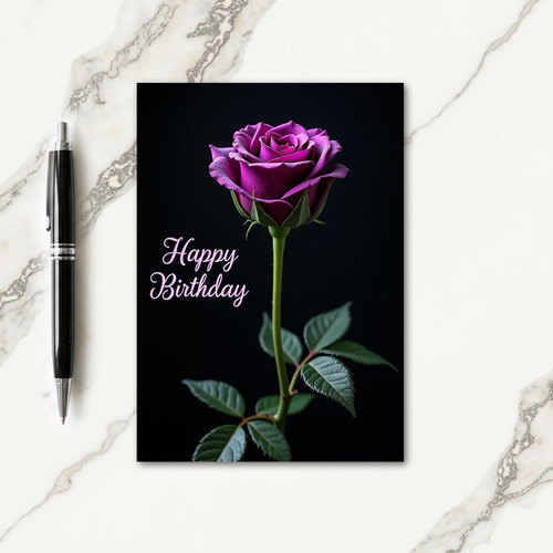 Dark Bloom Birthday Card