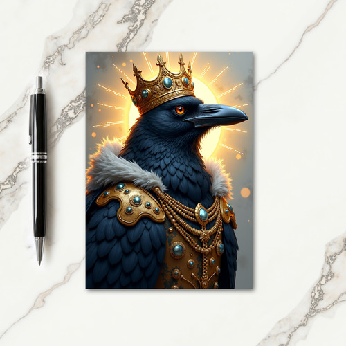 Dark Blue Bird Birthday Card