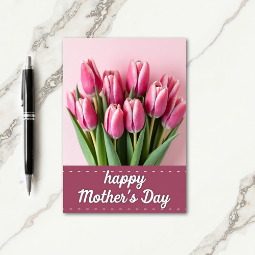 Dashed Line Floral Beauty Card