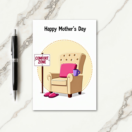 Dashed Line Mothers Day Card