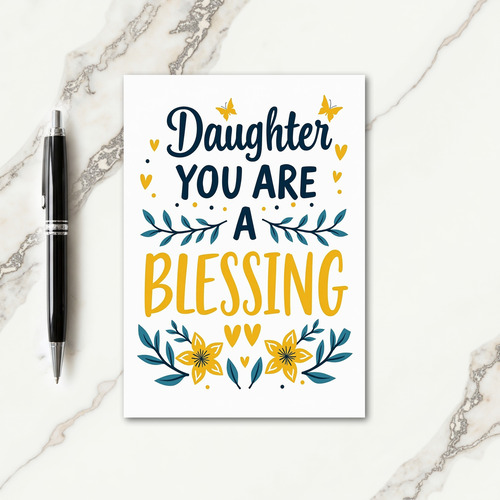 Daughter Blessing Floral Card