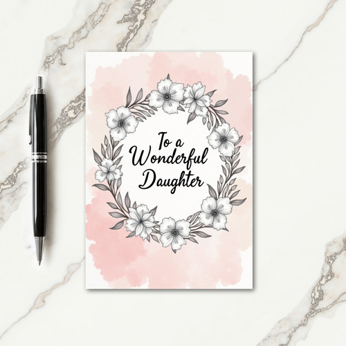 Daughter Floral Affection Card