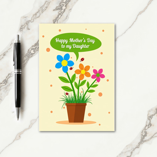 Daughter Love Mothers Day Art Card