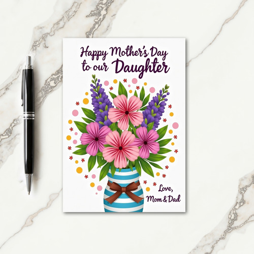 Daughter Mothers Day Bouquet Card