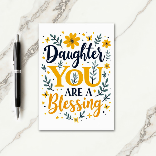 Daughter You Are A Blessing Art Card