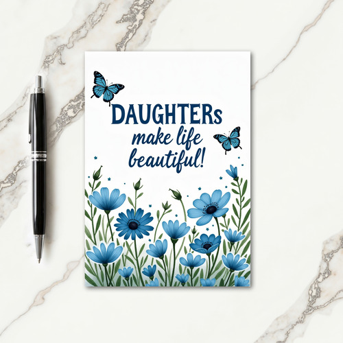 Daughters Beautiful Floral Card