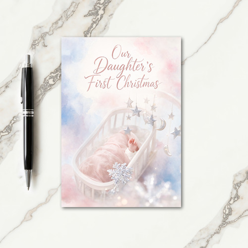 Daughters First Christmas Joy Card