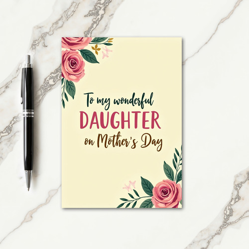 Daughters First Mothers Day Card