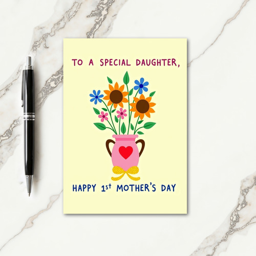 Daughters First Mothers Day Floral Card