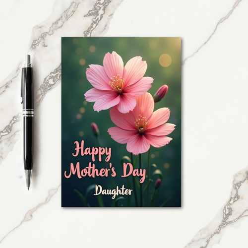 Daughters Floral Tribute Card