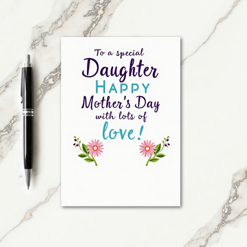 Daughters Mothers Day Floral Card