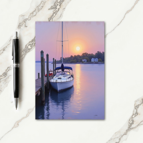 Dawn Sailboat Fathers Day Card