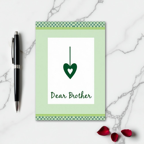 Dear Brother Heart Card