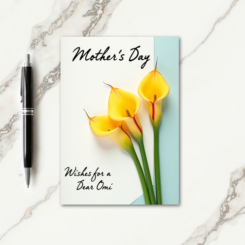 Dear Omi Mothers Day Wish Card