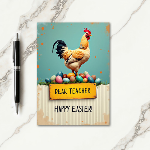 Dear Teacher Happy Easter Card
