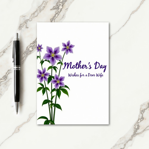 Dear Wife Mothers Day Wishes Card