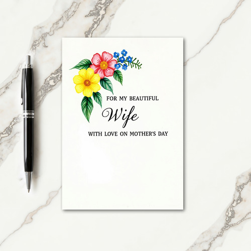Dearest Wife Mothers Day Card