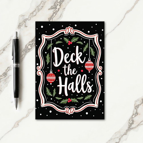 Deck The Halls Script Card