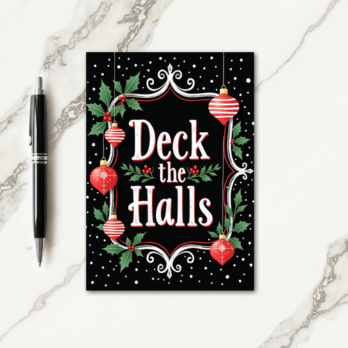 Deck The Halls Vintage Card
