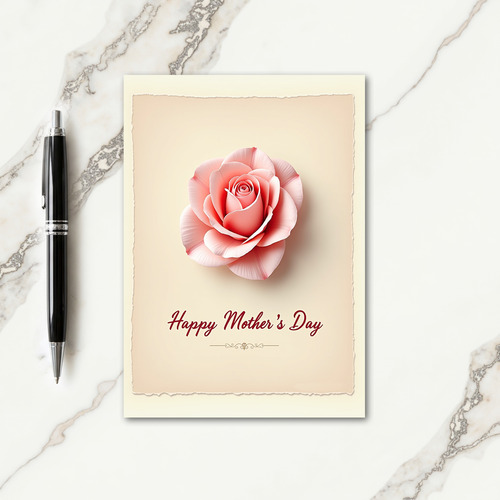 Deckled Edge Flower Card