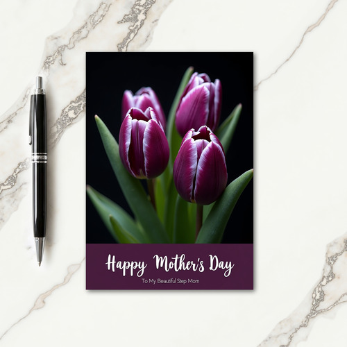 Deep Plum Mothers Day Message Card